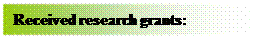 文本框:Received research grants::